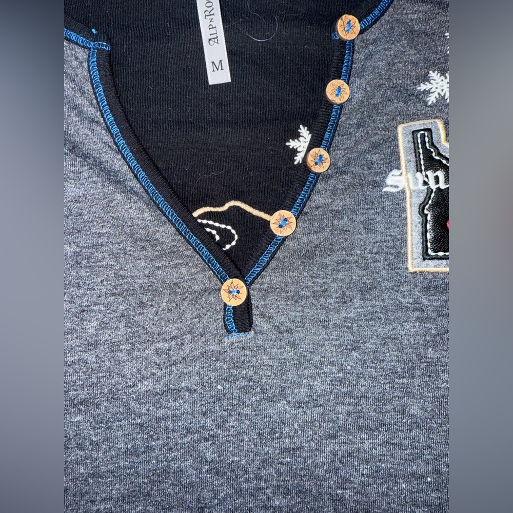 Alp N Rock Gray Blue Stripe Long Sleeve Tee - Picture 5 of 8